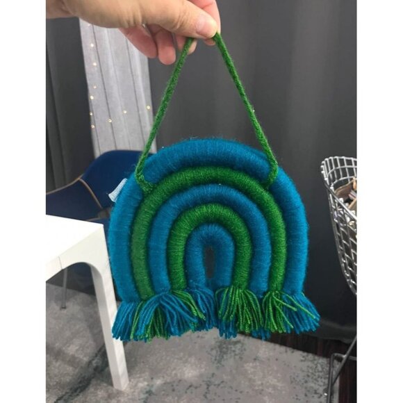 Opalhouse - Rainbow Acrylic Wall Hanging Art Green Blue - Picture 3 of 5